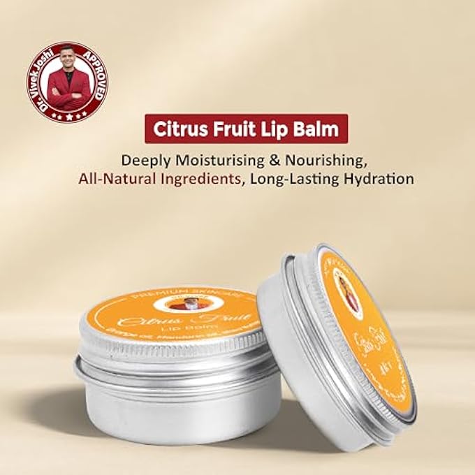 WE HERBAL LIMITED EDITION CITRUS FRUIT LIP BALM - DEEPLY MOISTURISING & NOURISHING, ALL-NATURAL INGREDIENTS, LONG-LASTING HYDRATION FOR SMOOTH, SOFT LIPS, IDEAL FOR DAILY USE, 8GM - Image 2
